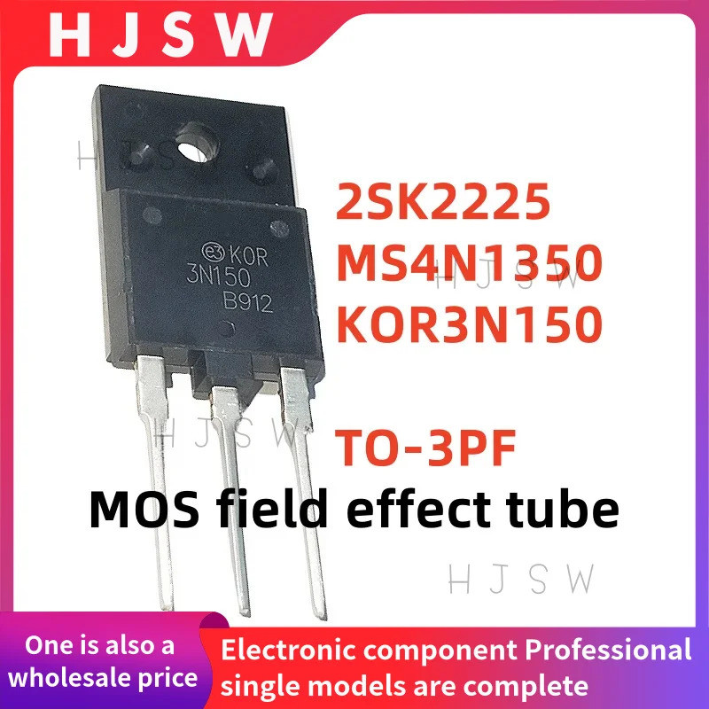 1-5PCS 3N150 KOR3N150 MS4N1350 STFW3N150 2SK2225 TO-3PF High power MOS field effect tube ทรานซิสเตอร