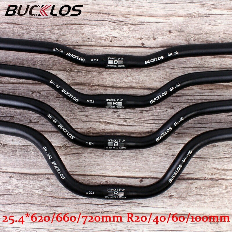 BUCKLOS MTB Handlebar 25.4 มม./31.8 มม.จักรยาน Handlebar Swallow จักรยานพับ M Handle Bar Riser 90 มม.สําหรับ Brompton 620 มม.720 มม.
