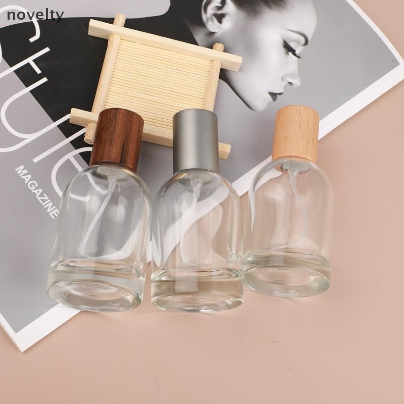 Nly 20ml 50ml คริสตัลหรูหราไม้แก้วขวดน้ําหอม Vintage ที่ว่างเปล่าแบบพกพาเดินทางรีฟิล Atomizer ผู้หญิง N