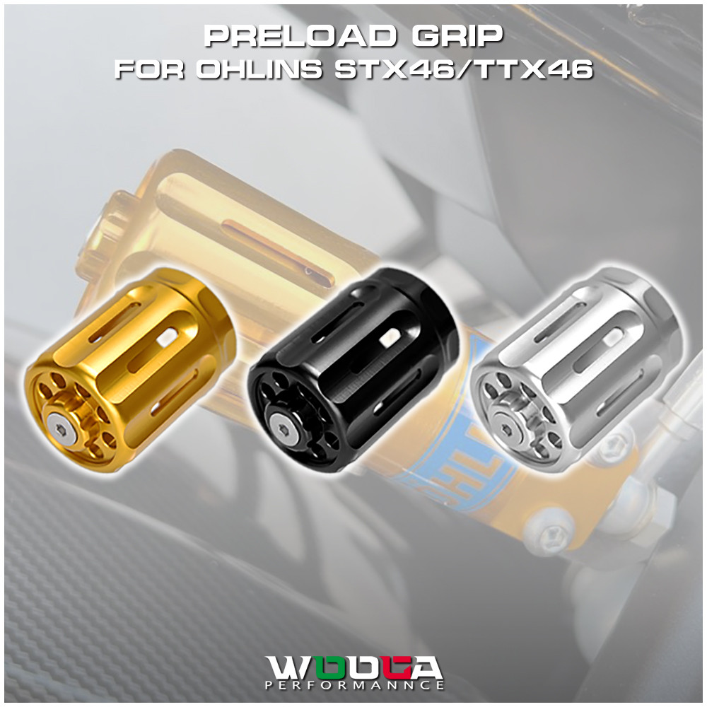 กริปพรีโหลดสำหรับ Ohlins พร้อม S36 S46 TTX36 โช้คอัพหลัง ปุ่มปรับพรีโหลด ฝาปิดอะลูมิเนียม Z900RS