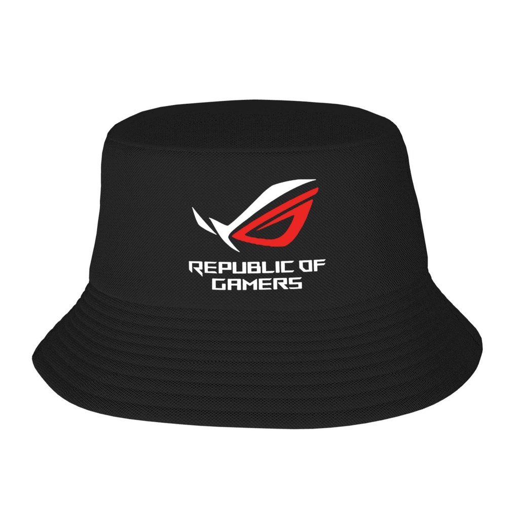 Rog Republic Of Gamers Asus Games หมวกบักเก็ตหมวกชาวประมง
