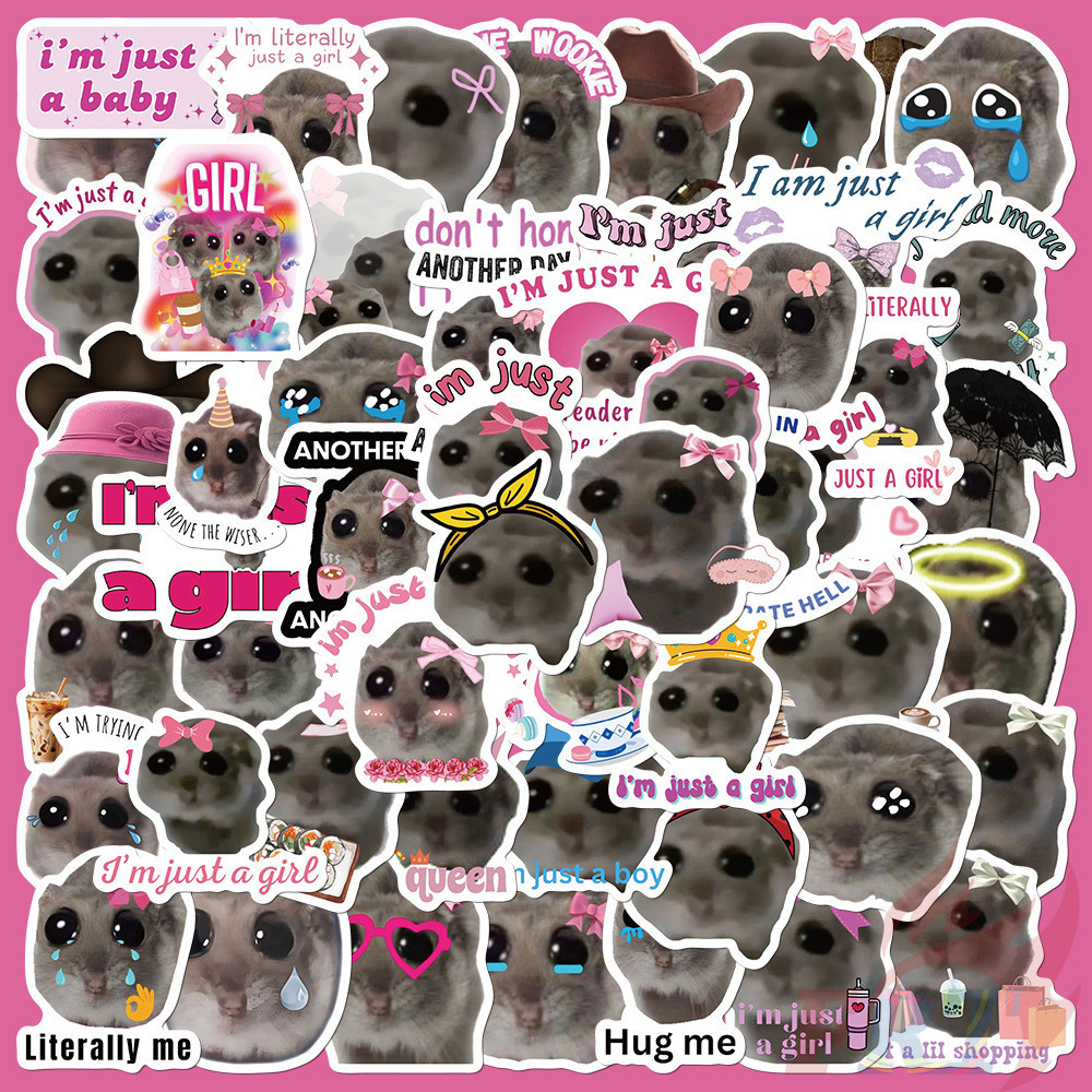 สติ๊กเกอร์ Sad Hamster Series 01 50 ชิ้น/เซ็ต DIY แฟชั่นสติ๊กเกอร์กันน้ํา Doodle สติ๊กเกอร์
