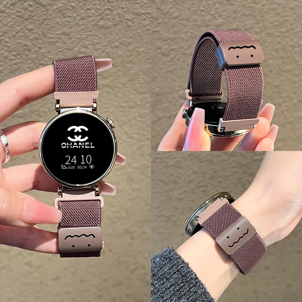 น่ารักสายรัดแม่เหล็กสําหรับ Samsung Galaxy Watch 7 FE 6 4 Classic 5 pro 44/40/43/47/45 มม. Smart Watch Band Scrunchie สร้อยข้อมือไนลอน สําหรับ Galaxy Watch6 7 สาย