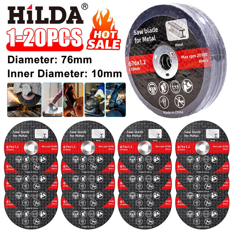 1-20PCS 76mm Metal Cutting Discs Iron Sanding Grinding Cut Off Circle Wheels Saw Blades Discs Electr