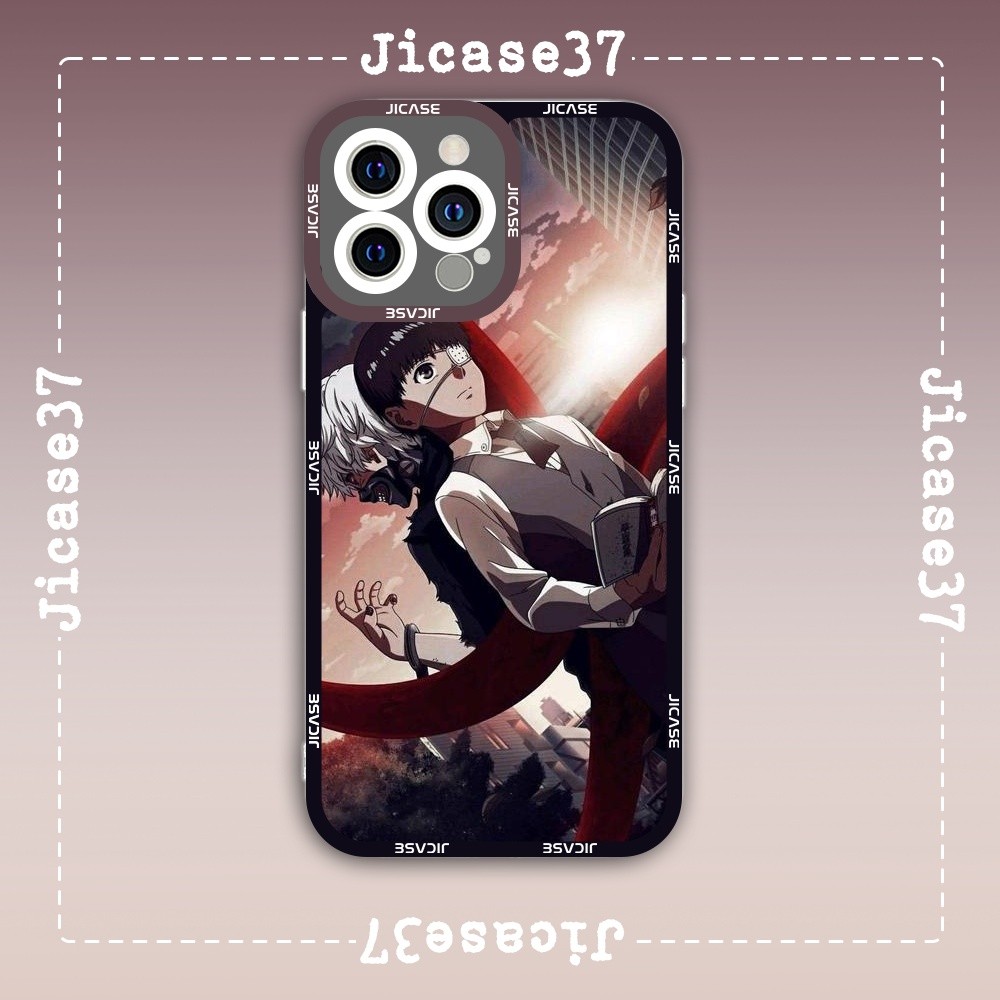 เคส iPhone Square Edge Samsung Xiaomi Oppo อะนิเมะ Tokyo Ghoul Tokyo Ghoul Kaneki Ken ตัวอักษร