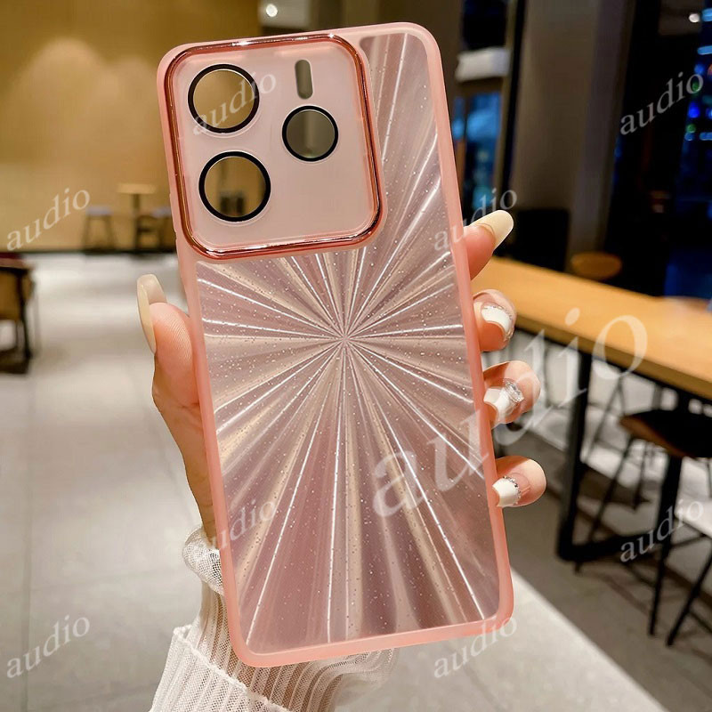 Realme 14 14T 5Gเลเซอร์ดอกไม้ไฟGlitterเคสโทรศัพท์สําหรับRealme 14 Realme14 5Gพร้อมเลนส์กล้องเต็มรูปแ