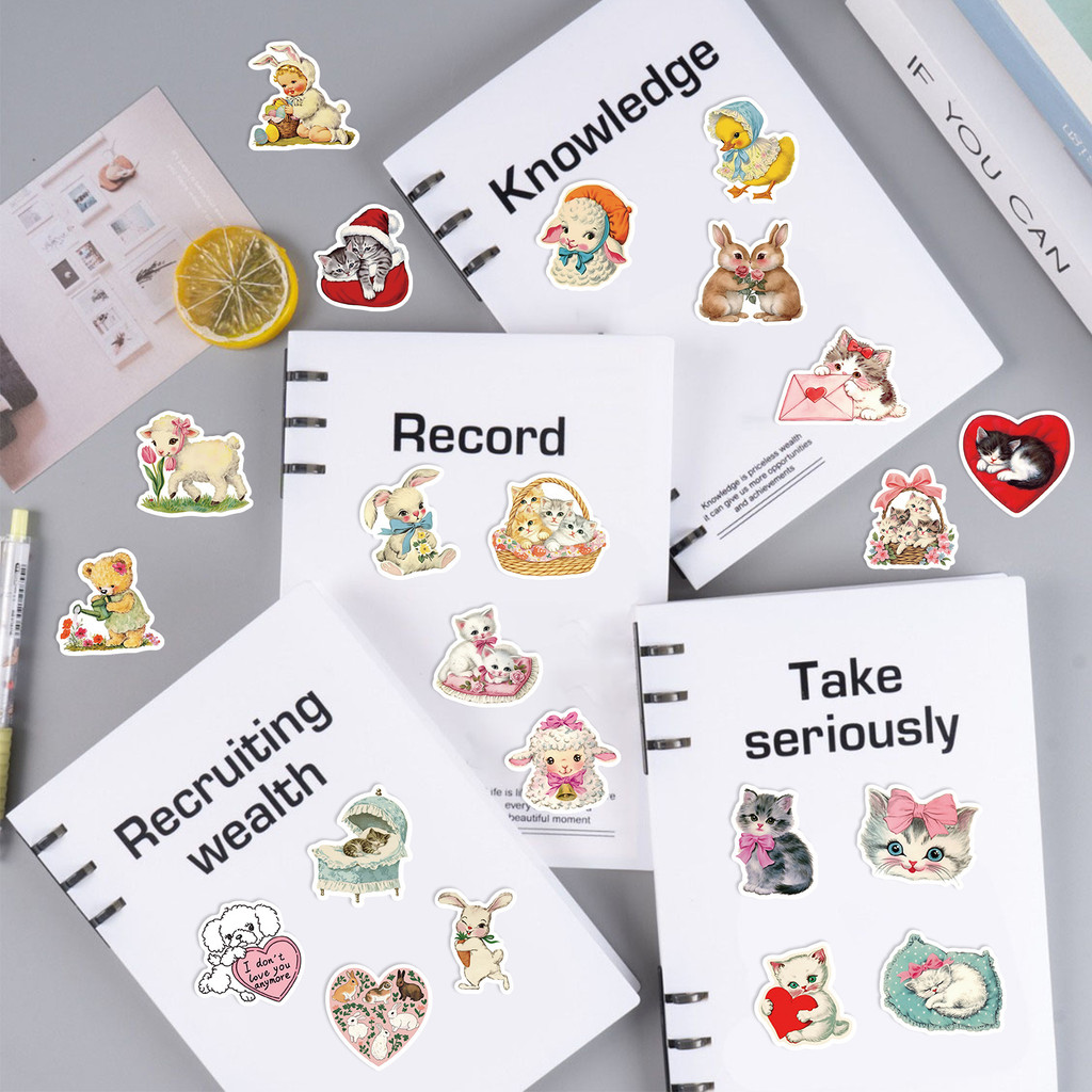 50 ชิ้นสีชมพูและสีแดงเสือดาวพิมพ์ความงาม Graffiti สติกเกอร์สําหรับจักรยานบัญชีมือกรณีดินสอ Decals LanLanStickersWorld