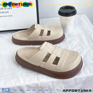 Apportunia รองเท้าแตะผู้หญิง, รองเท้าแตะชายหาดพื้นหนา PVC, ฤ…