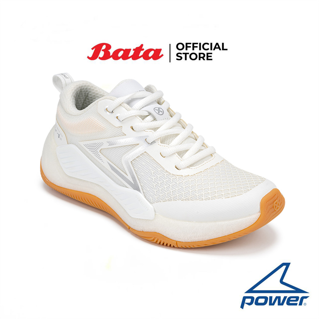 Bata บาจา Power รองเท้าบาสเก็ตบอล ออกกำลังกาย สำหรับผู้หญิง รุ่น XORISE+300 EVO ACE สีขาว รหัส 52818