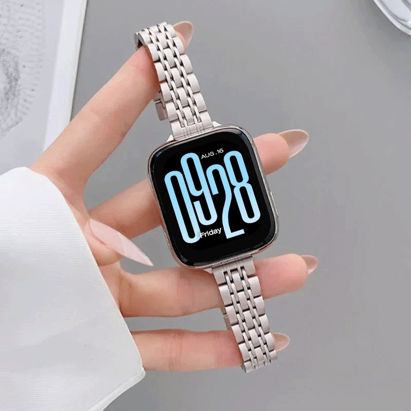 สายสแตนเลสสําหรับ Xiaomi Redmi Watch 5 Active ผู้หญิงผู้ชายสร้อยข้อมือโลหะสําหรับ Redmi Watch 5 Lite Watchband อุปกรณ์เสริม