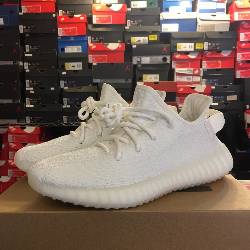 ADIDAS Yeezy BOOST รองเท้าผ้าใบ V2 350สีขาวล้วน CP9366