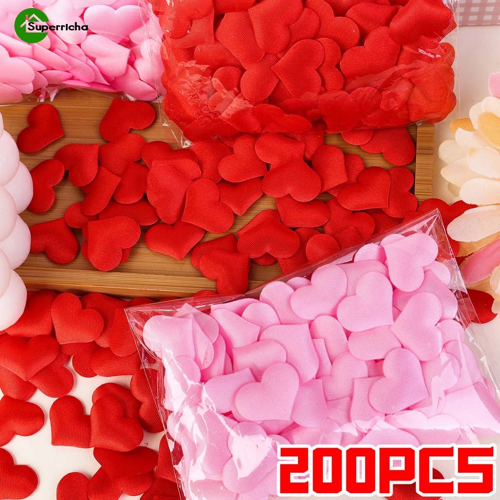 100/200ชิ้นสีแดงสีชมพูหัวใจฟองน้ํากลีบ-รักรูปหัวใจ ค กระดาษโปรย -แต่งงานโยนดอกไม้-อุปกรณ์งานเลี้ยงวันวาเลนไทน์-ตกแต่งโต๊ะบ้