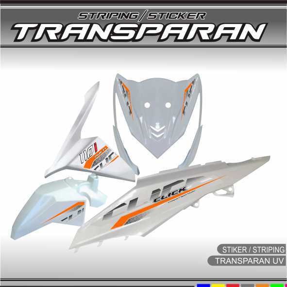 COOL STRIPING VARIATION TRANSPARENT BEAT FI STICKER HONDA MOTORCYCLE LATEST VARIATION SIMPLE L2