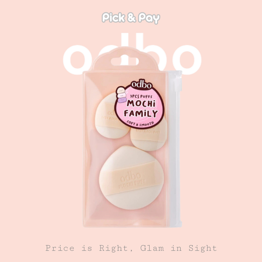 odbo 3PCS Puffs Mochi Fmmily พัฟโมจิ สวมนิ้ว เนื้อนุ่ม (OD8069)