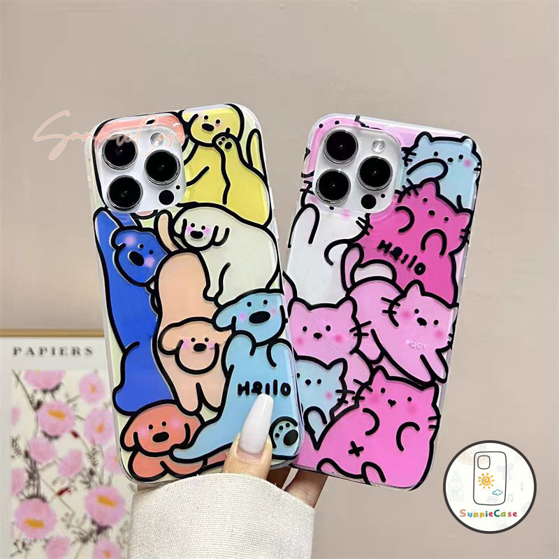 เคสคู่ แมวศิลปะ สำหรับ Samsung A03s A51 A55 A03 A32 A52 A13 A11 A10s A02s A15 A35 A05S A50 A06 A05 A30 A14 A20 A12 เคส