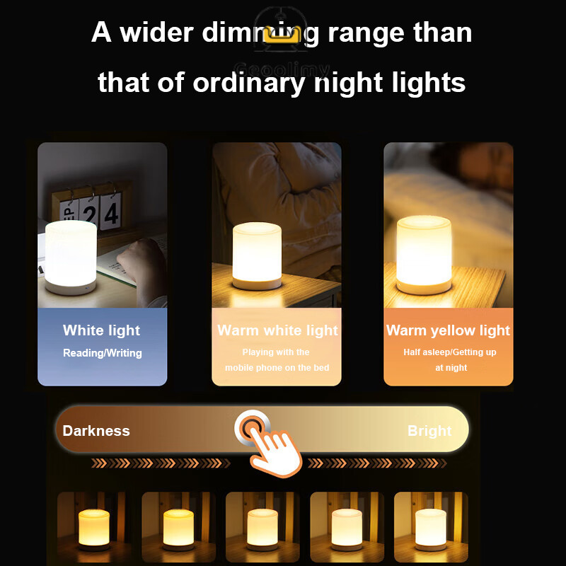 โคมไฟข้างเตียงนอน LED ประหยัดพลังงานพร้อมระบบสัมผัสแบบชาร์จไฟได้ ราคา ถูกที่สุด ดีลบีเคเค แกลเลอรีภาพที่ 6