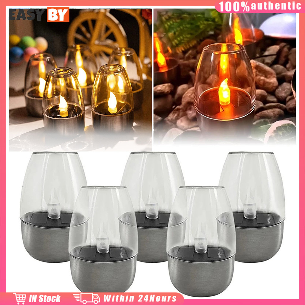 จัดส่งรวดเร็ว โคมไฟเทียนโซล่าเซลล์ ตะเกียง solar cell LEDกันน้ำ สำหรับแต่งสวน ตกแต่งหน้าบ้าน กลางแจ้