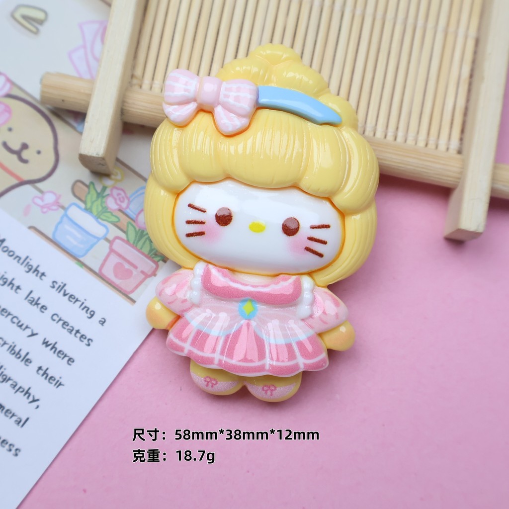 การ์ตูนการ์ตูนการ์ดทําเองเรซิ่นอุปกรณ์เสริมลูกแมวสาวครีมกาวเคสโทรศัพท์พวงกุญแจตู้เย็นสติกเกอร์กิ๊บวัสดุ - รูปที่ 7