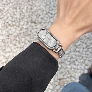 กรณี PC รูโดยไม่มีฟิล์มสำหรับ for Xiaomi Mi Band 9 10 NFC ป้องกัน Gores แข็งกันชน Bling เพชรป้องกันหน้าจอฝาอุปกรณ์เสริม