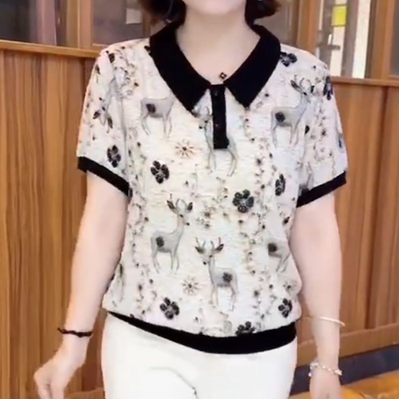 เสื้อสุภาพสตรีสไตล์ใหม่Mom หลวม High-End ไซส์เล็กถึงกลาง