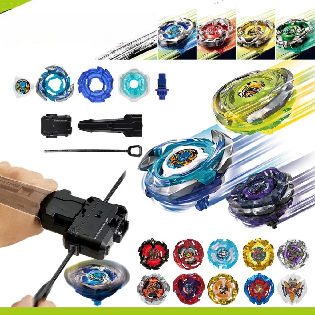 【COD】BEYSUPER X GYRO SET ของเล่นเด็กสำหรับผู้เริ่มต้นโลหะไจโรด้านบนไจโรหลายตัวเลือกสูงอ่าวมีดต่อสู้ชุด
