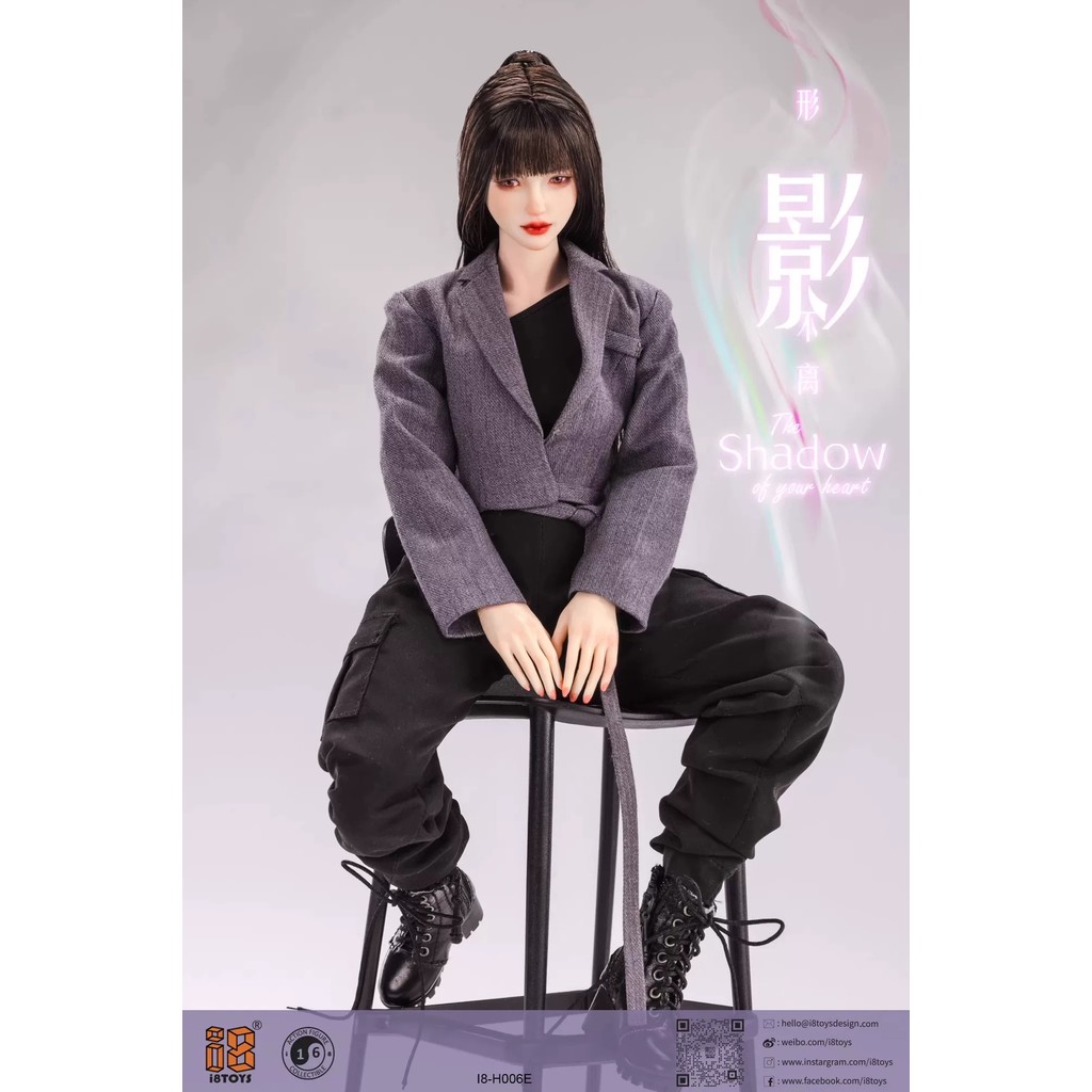 พร้อมสต็อก I8TOYS 1/6 Movable Eye หญิงหัวประติมากรรมตรุษจีน Limited Shadow Shadow i8-H006 เสื้อผ้า