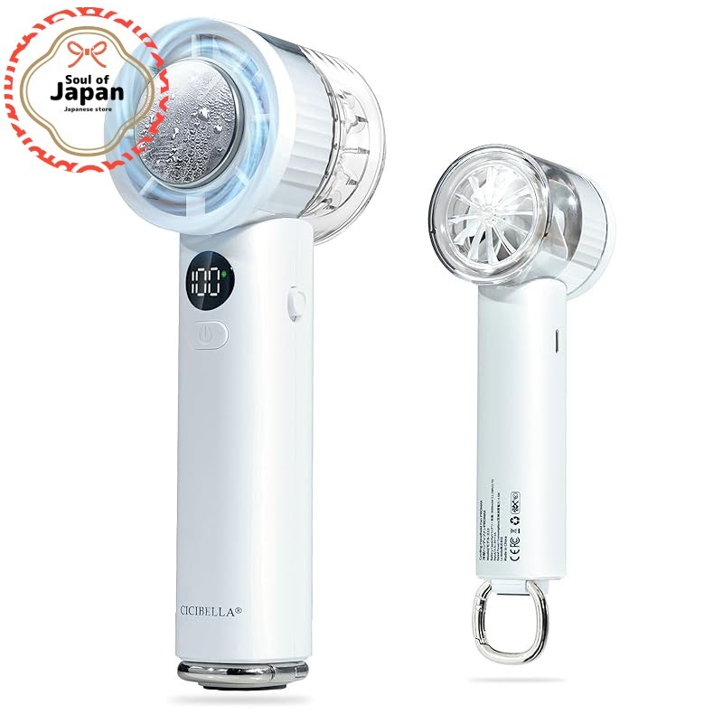 Cicibella Handy Fan Cooling Plate Portable Type-C Rechargeable LCD Display【Direct from Japan】