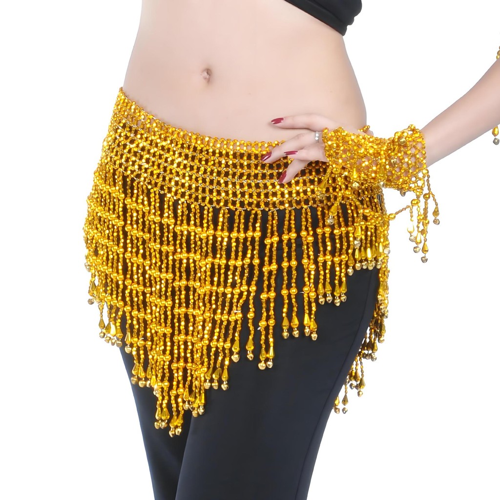 Dancer Bell รอบลูกปัดเอว CHAIN Belly Dance เครื่องประดับ Belly Dance Performance Practice เอว CHAIN 