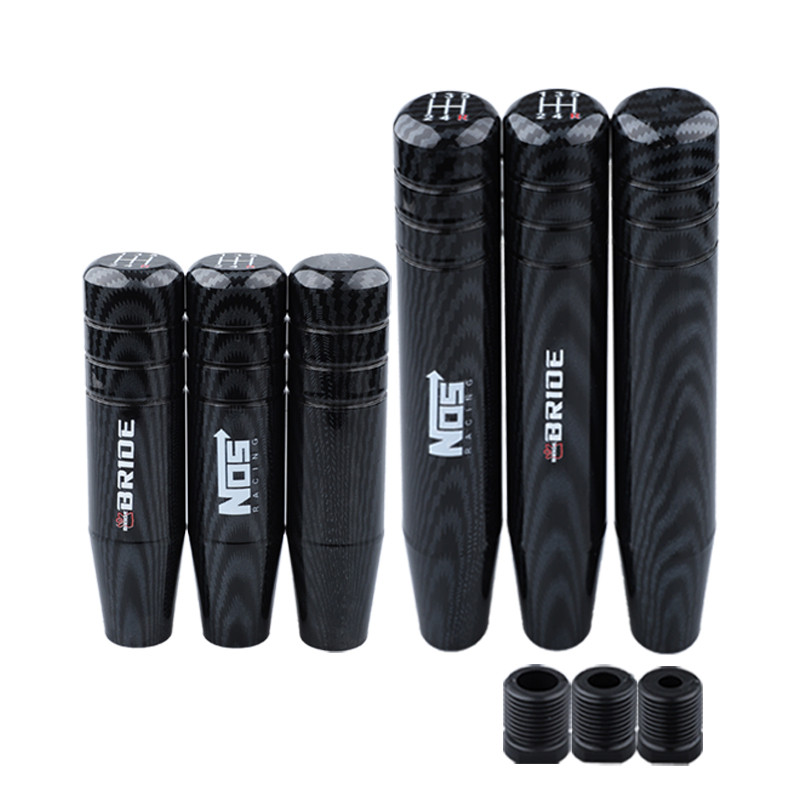 13 ซม.18 ซม.อุปกรณ์เสริมสากลคาร์บอนไฟเบอร์สไตล์ Shifter Stick Lever Gear KNOB อลูมิเนียม 5 ความเร็วเกียร์รถเกียร์ Shift KNOB