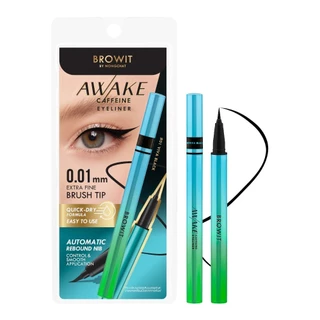 Browit Awake Caffeine Eyeliner อายไลน์เนอร์หัวพู่กันปลายเรียวเล็กเพียง 0.01mm