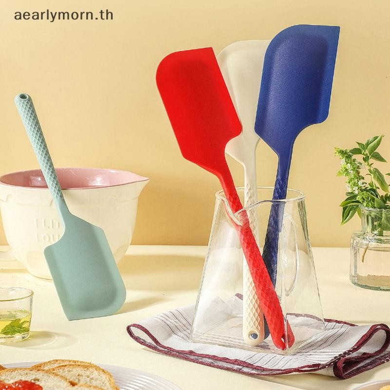 AA ไม้พายอบขนาดเล็กซิลิโคน Scraper ทําอุปกรณ์เค้กครีมไม้พาย DIY เครื่องครัวอบอร่อย TH