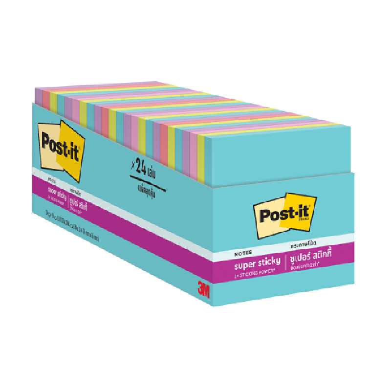 Post-it ซุปเปอร์สติ๊กโน๊ต ไมอามี 654-24SSMIA