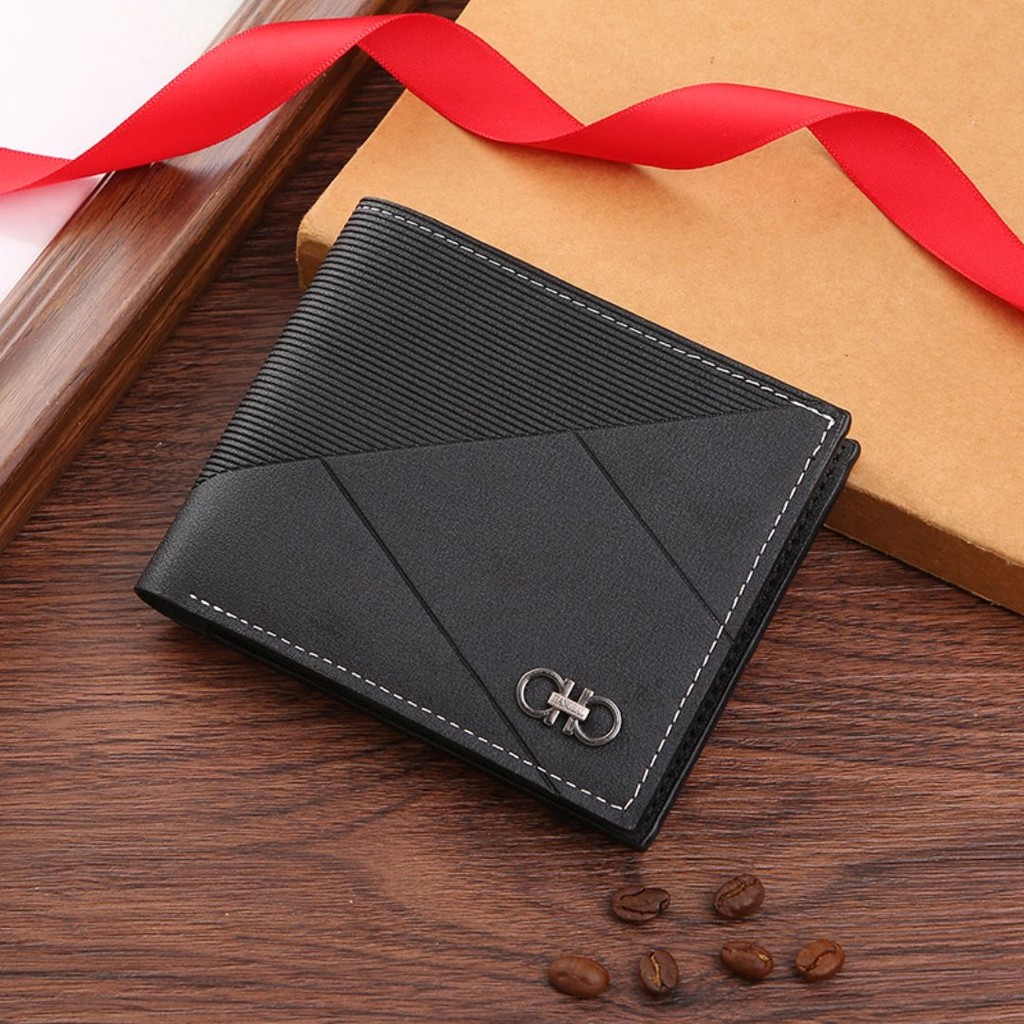LUXURY MENS FOLDING WALLET SIMPLE DESIGN COOL ELEGANT FASHION TOP CURRENT TREND MODERN MONEY PLACE R