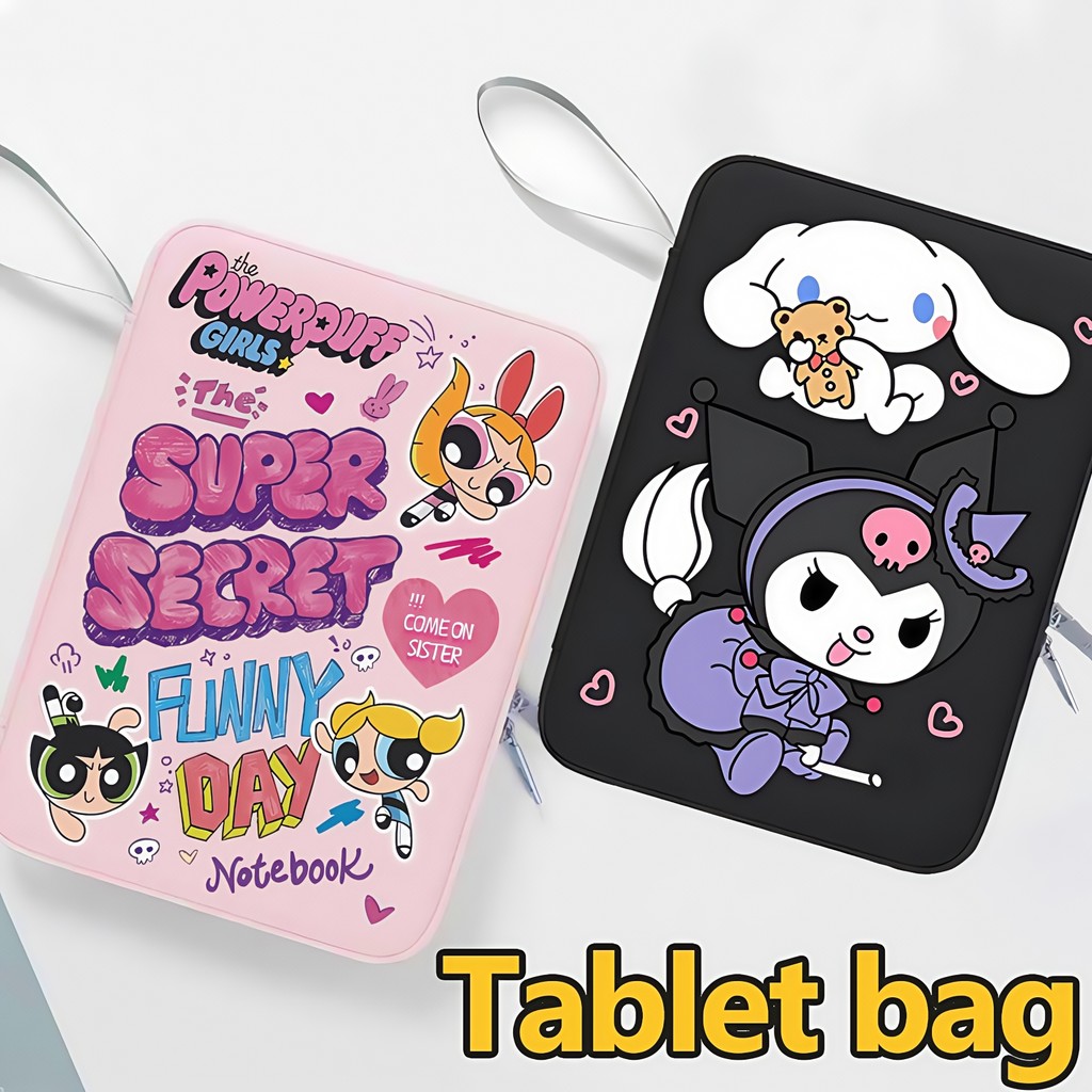 รูปแบบการ์ตูน กระเป๋าไอแพด กระเป๋าใส่แล็ปท็อป 10.9นิ้ว / 12.9 นิ้ว Tablet bag ซองใส่โน๊ตบุ๊ค กันน้ำหลายกระเป๋า