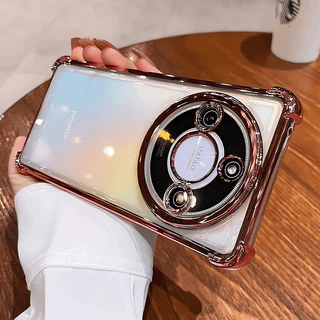X9C 5G สีปลอกใสสําหรับ Honor X9C สมาร์ท HonorX9C X9d X6C HonorX7d 4G 5G Electroplate โปร่งใส TPU เคสโทรศัพท์กันกระแทกปลอกป้องกัน Anti-fall Soft ฝาหลัง