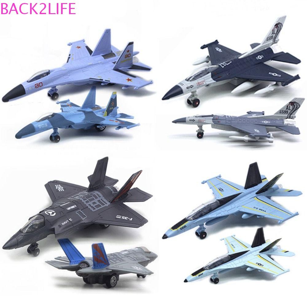 Back2life Fighter เครื่องบินของเล่น, Diecast Pullback & Go Aviao เครื่องบินรุ่น, ตกแต่งโต๊ะ F16 F22 F35 พร้อมแสงเสียงจําลอง Jet Plane ของเล่นเด็กของเล่น