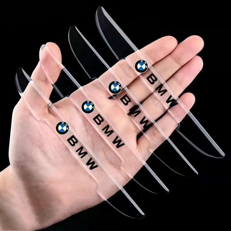 4pcs รถประตูโปร่งใส Anti-collision สติกเกอร์สําหรับ BMW 1 3 5 7 Series F10 F30 F40 F20 E46 E60 E90 P