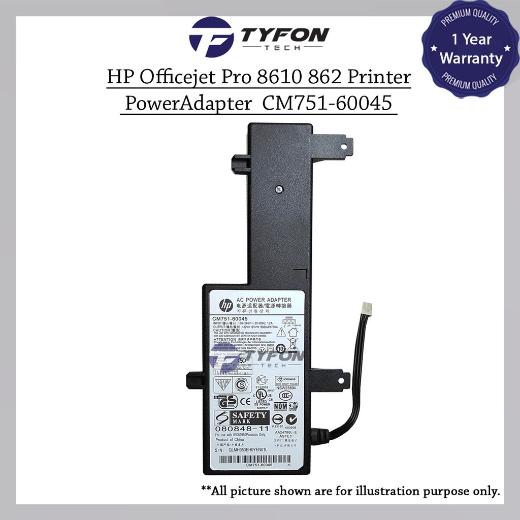 HP Officejet Pro 8610 8620 8630 8600 Designjet T520 T120 T830 อะแดปเตอร์จ่ายไฟ 32V 1095MA 12V 170MA 