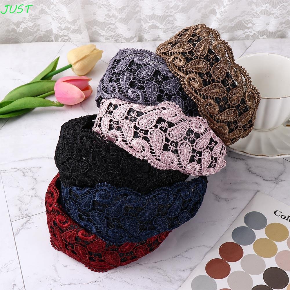 Just ผู้หญิงผม Hoop หวาน Vintage ดอกไม้ Hollow Non Slip สําหรับสาวลูกไม้ Hairbands