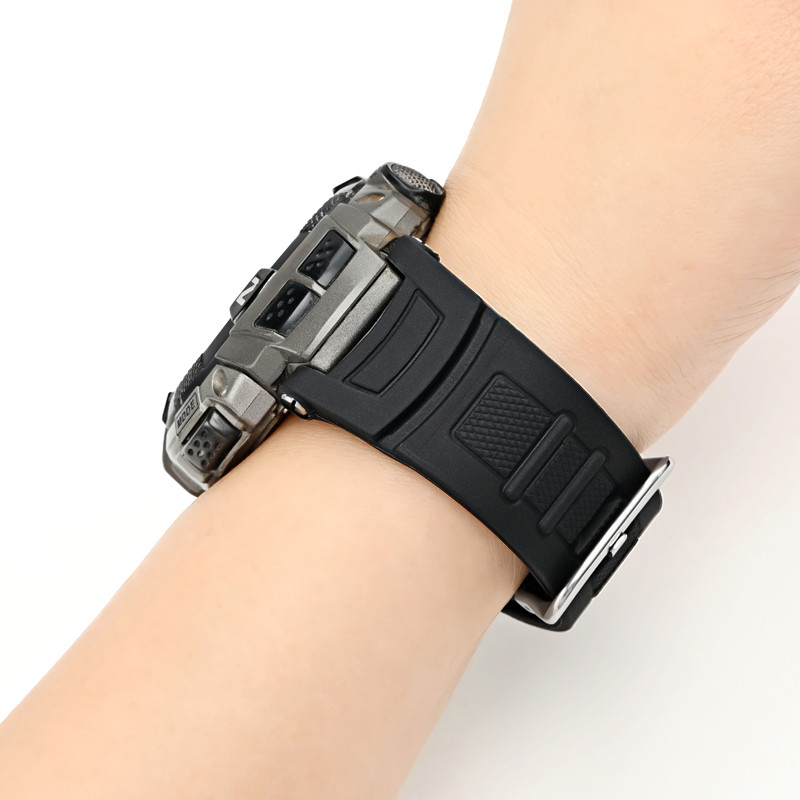 Tpu สายนาฬิกาซิลิโคนเรซิ่นนาฬิกาสําหรับ Casio นาฬิกาดิจิตอล Bacelet PROTREK PRW-1500 PAW-1500 PRG-130 กันน้ํายาง Watchband กีฬา WristBand นักเรียนข้อมือเข็มขัด