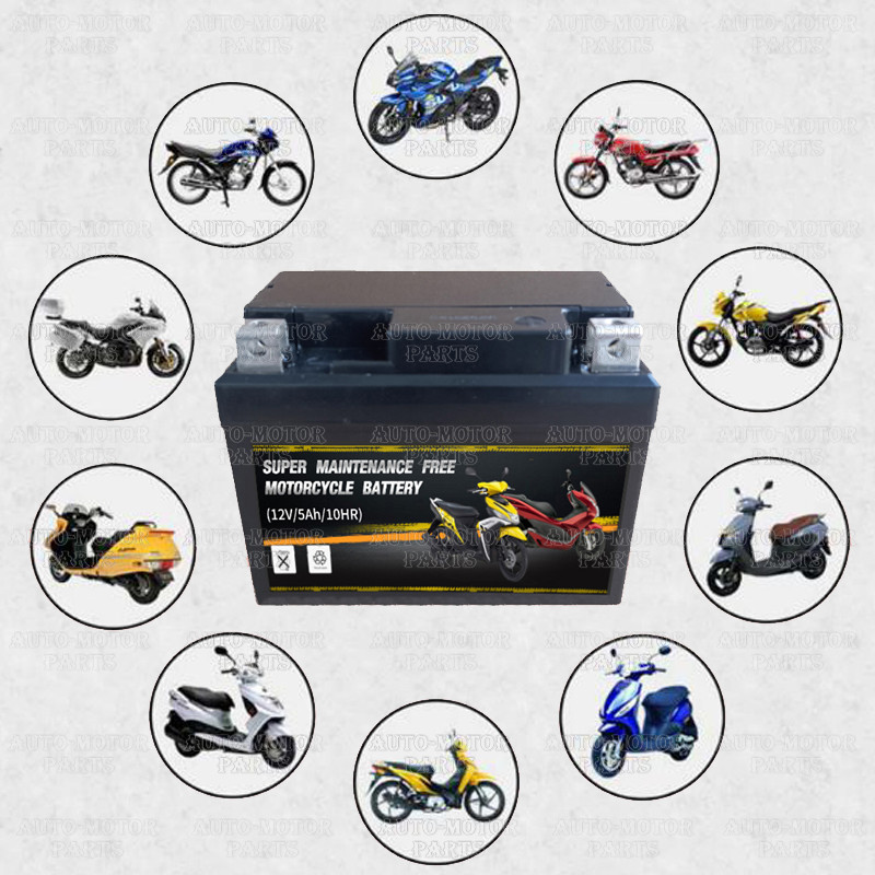 แบตเตอรี่รถจักรยานยนต์ 12V 5AH 6AH 7AH สำหรับ WAVE, Mio New, MSX, SCOOPY-I, FINO,  KSR Battery for motorcycle