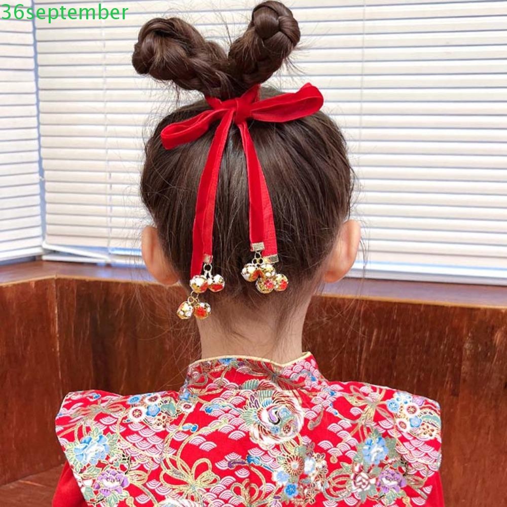 ไม้พาย ซาตินสีแดงยาวคาดศีรษะ,พู่ผีเสื้อปีใหม่เชือกผม,โชคดีระฆังโบราณ ชม. วงการบิน โลหะผสมสาวริบบิ้นหัวเชือกฤดูใ