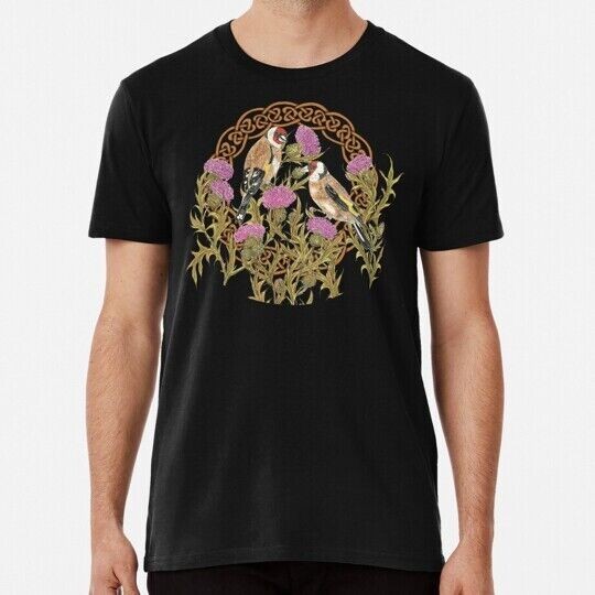 เสื้อยืด Goldfinch Thistles Celtic Knotwork