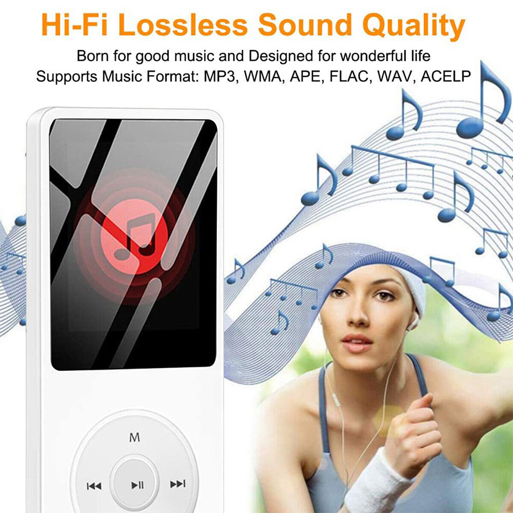 แบบพกพามินิmp3เครื่องเล่นไฮไฟเพลง เครื่องวอล์คแมน 4.0บลูทูธสนับสนุนสองทางส่งวิทยุ เอฟเอ็ม เครื่องบันทึกเสียงหนังสือ อัตโนมัติดู