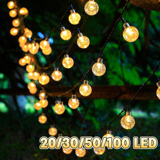 โซล่าเซลล์ 20/30/50/100 ไฟLED ไฟแต่งสวน ไฟปิงปอง ไฟประดับ สําหรับตกแต่งสวน และสนามหญ้ากลางแจ้ง