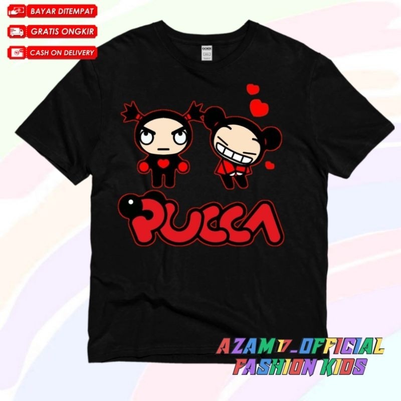 🙌 Pucca x Garu เสื้อยืดเด็กชื่อฟรี / เสื้อยืดฟิล์มเด็ก Pucca 100-150
