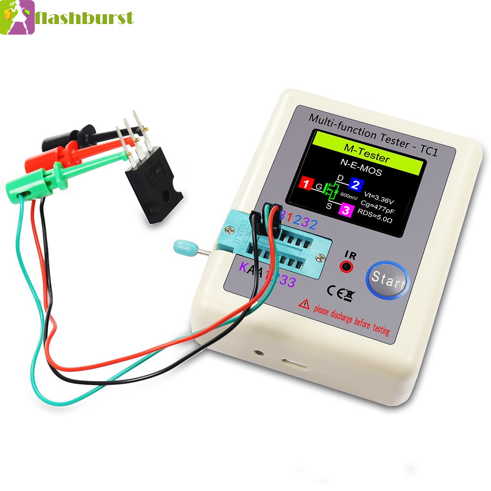 Flashburst เครื่องทดสอบทรานซิสเตอร์หลายเมตร Backlight LCR-TC1 1.8TFT มัลติฟังก์ชั่นไดโอด Triode Capa