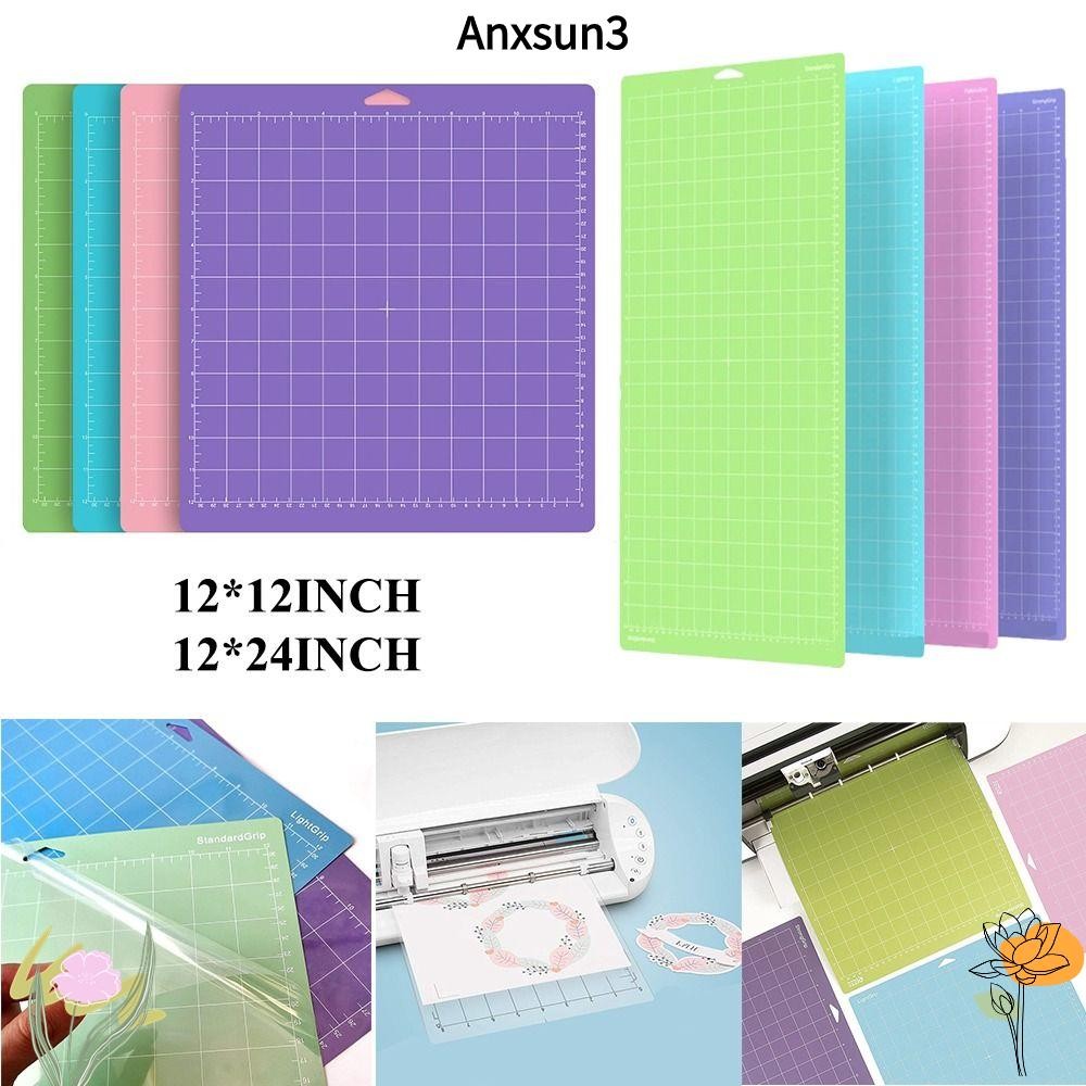 Anxsun3 แผ่นตัด,หนาสต็อกการ์ดแผ่นตัด PVC,แบบพกพา Strong Grip กาว Cameo Silhouette เปลี่ยนสําหรับ Cricut หัตถกรรมเย็บ