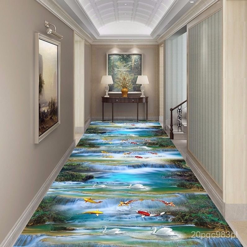 3D Printing Garden Flower Hallway Carpets and Rugs for Bedroom Living Room Carpet Kitchen Bathroom A