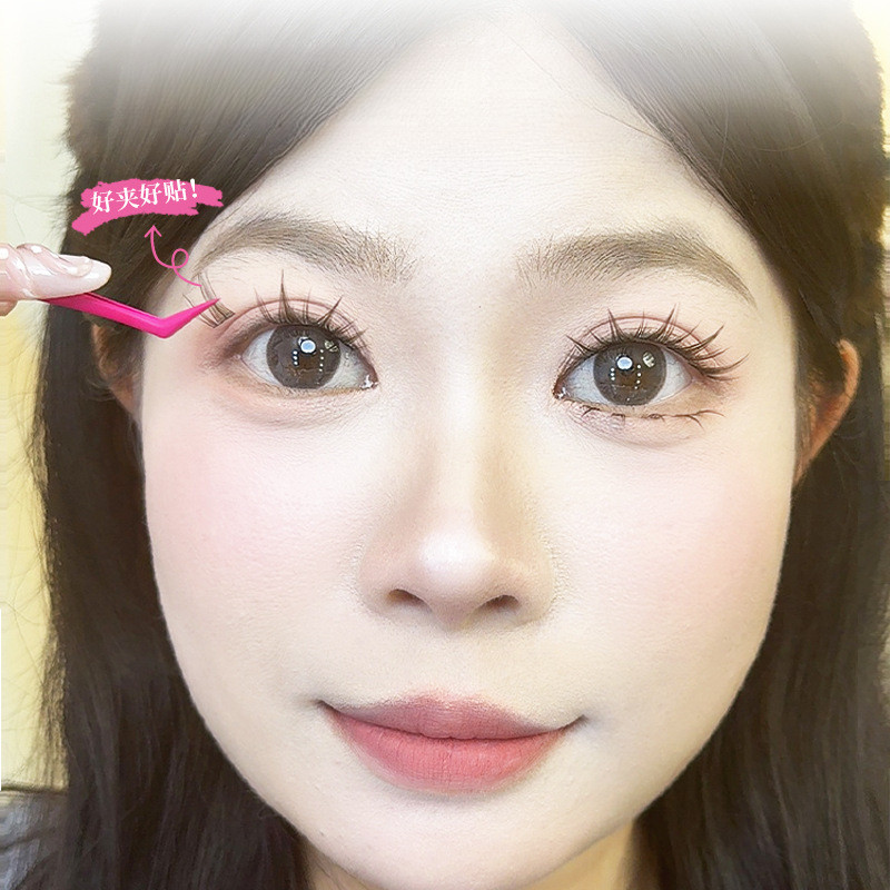 MENGJIESHANGPIN แหนบขนตาปลอม เหมาะสำหรับขนตาปลอมแบบไม่ต้องใช้กาว และจะไม่ติดกาว - รูปที่ 2